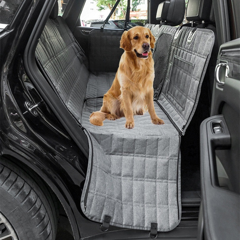 Pet Car Travel Rear Seat Cushion – Waterproof Dog Travel Bed and Protector