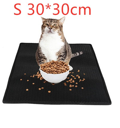 Honeycomb Cat Litter Mat – Waterproof Double-Layer Trap Pad for Easy Cleaning