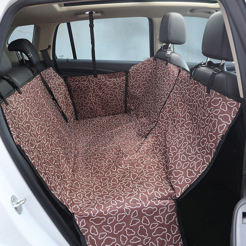 Luxury Dog Car Seat Cover – Waterproof Rear Pet Mat, Scratch & Dirt Resistant, Universal Fit