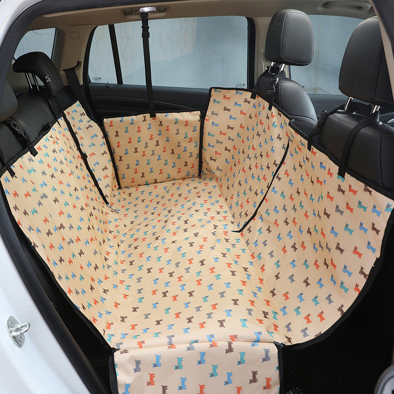 Luxury Dog Car Seat Cover – Waterproof Rear Pet Mat, Scratch & Dirt Resistant, Universal Fit