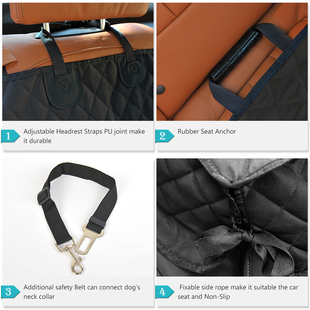 Dog Car Back Seat Cover – Waterproof Pet Carrier Mat, Nonslip Protector for Cars & SUVs