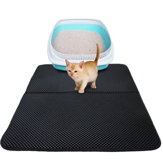 Waterproof Cat Litter Mat – Double Layer EVA Trapping Pad, Easy Clean & Non-Slip
