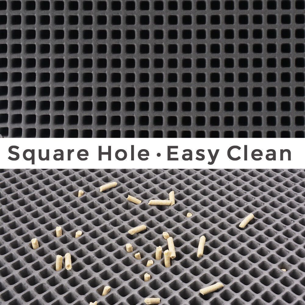 Kitty Cat Litter Mat – Honeycomb Double-Layer Waterproof Non-Slip EVA Pad (24x15 in)