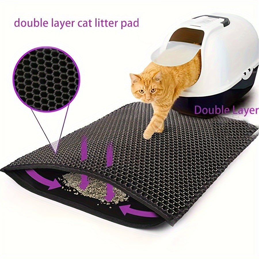Anti Splash EVA Cat Litter Mat – Double-Layer Waterproof Non-Slip Trapper for Cats