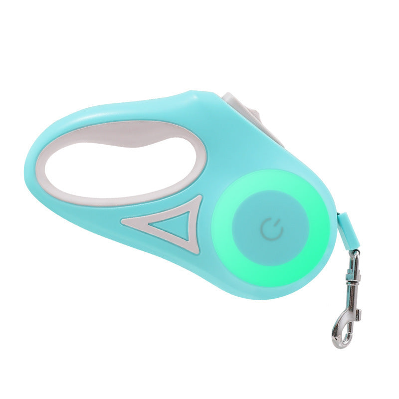 Retractable Dog Leash with Collar – Automatic Lock & Spotlight for Small & Medium Pets
