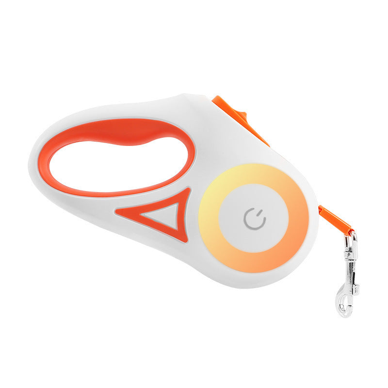 Retractable Dog Leash with Collar – Automatic Lock & Spotlight for Small & Medium Pets