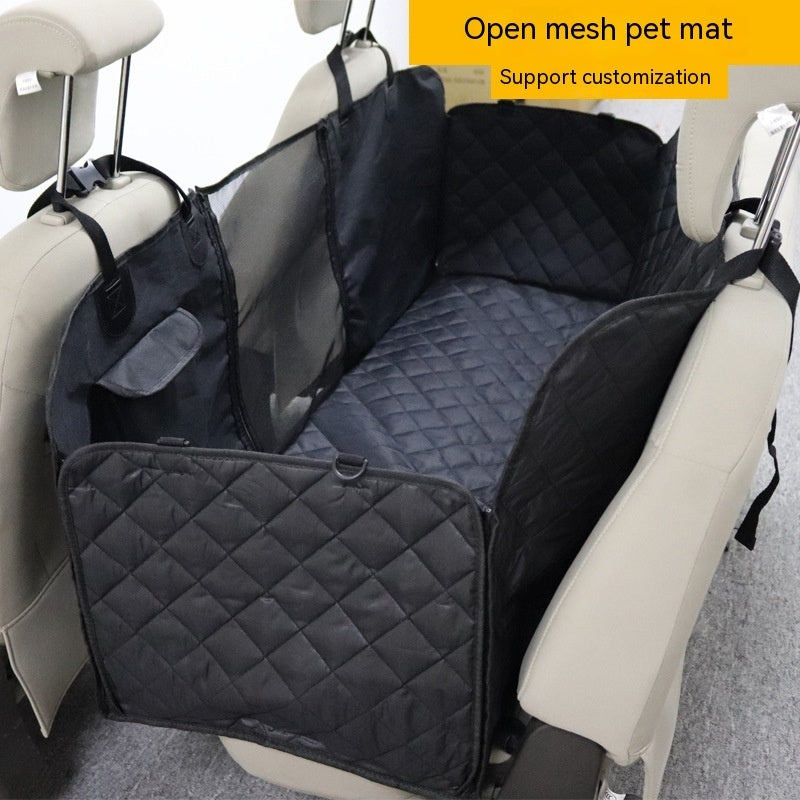 Pet Car Travel Rear Seat Cushion – Waterproof Dog Travel Bed and Protector