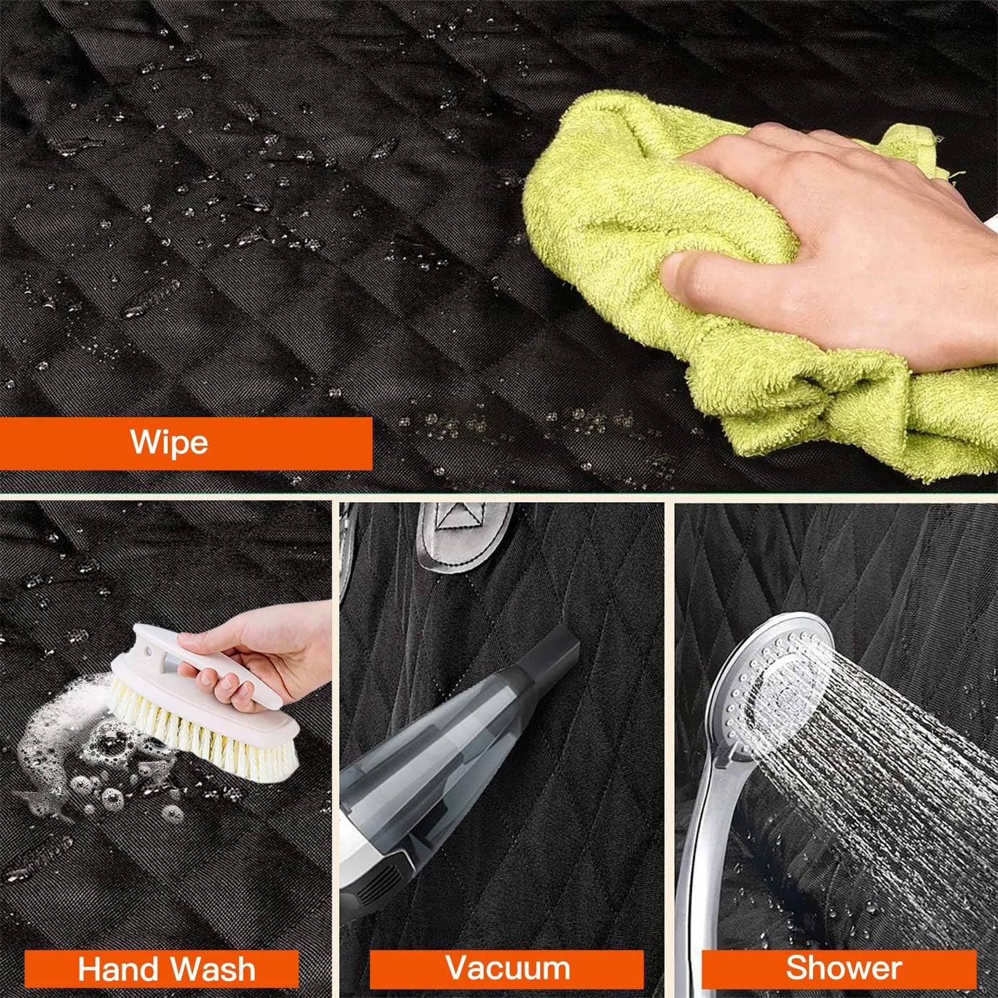 Waterproof Dog Car Seat Cover with Seat Belt – Scratchproof Rear Protector for Car/SUV/Truck