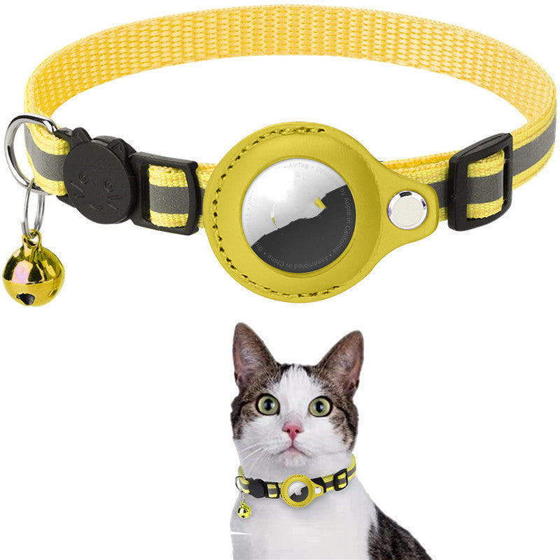 Reflective Airtag Pet Collar – Waterproof Nylon Dog & Cat Collar with Holder