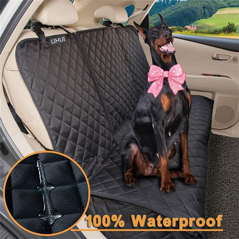Pet Car Seat Cover – Thick Breathable Waterproof Rear Seat Protector for Dogs
