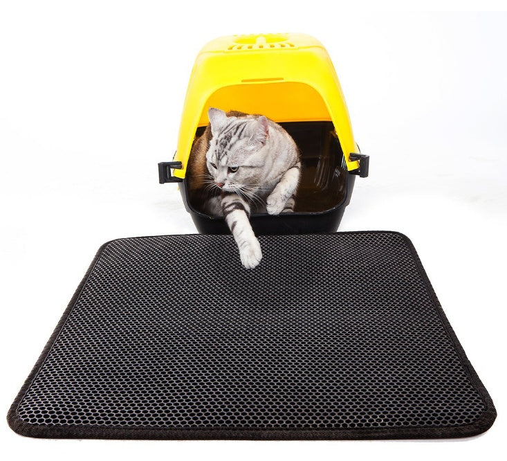 Waterproof Cat Litter Mat – Double Layer EVA Trapping Pad, Easy Clean & Non-Slip
