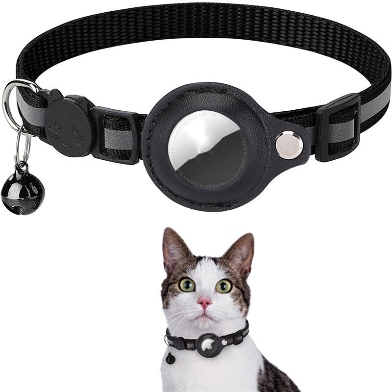 Reflective Airtag Pet Collar – Waterproof Nylon Dog & Cat Collar with Holder
