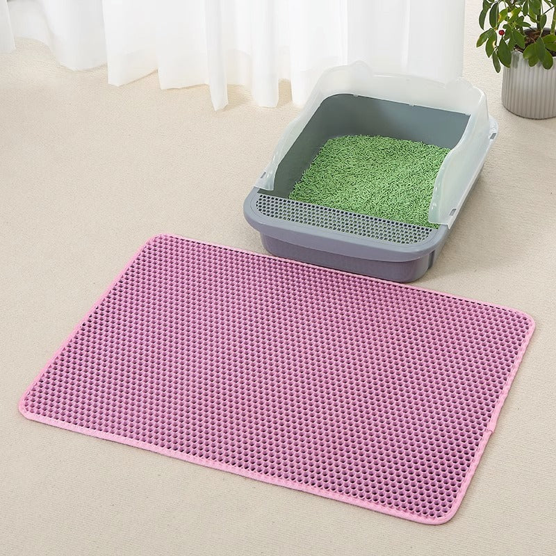 Anti Splash EVA Cat Litter Mat – Double-Layer Waterproof Non-Slip Trapper for Cats